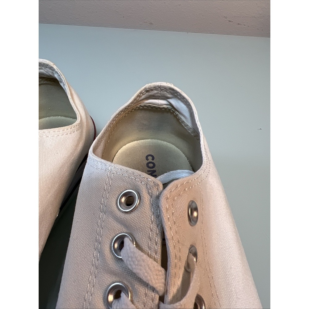 Converse Chuck Taylor Men's 12 White Low Top Canvas Sneakers Classic - Picture 9 of 10
